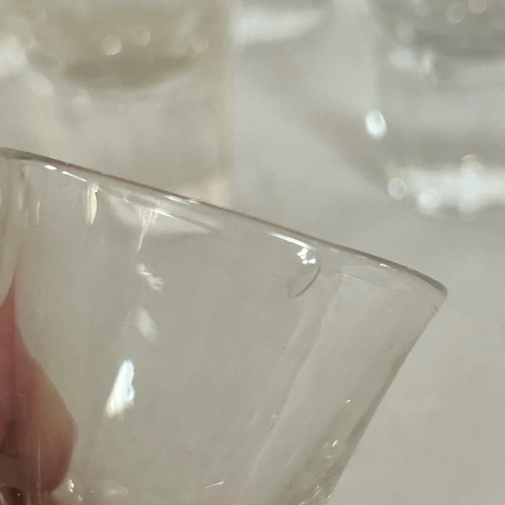 Lot Of 8 Vintage Anchor Hocking Shot Glasses Thick Bottom Clear Glass‎ 1 oz